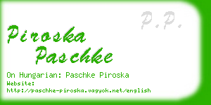 piroska paschke business card